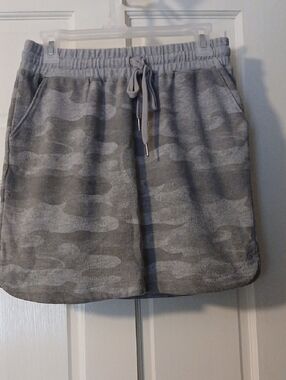 Maurices Heather Gray Elastic Waist Knit Skirt
